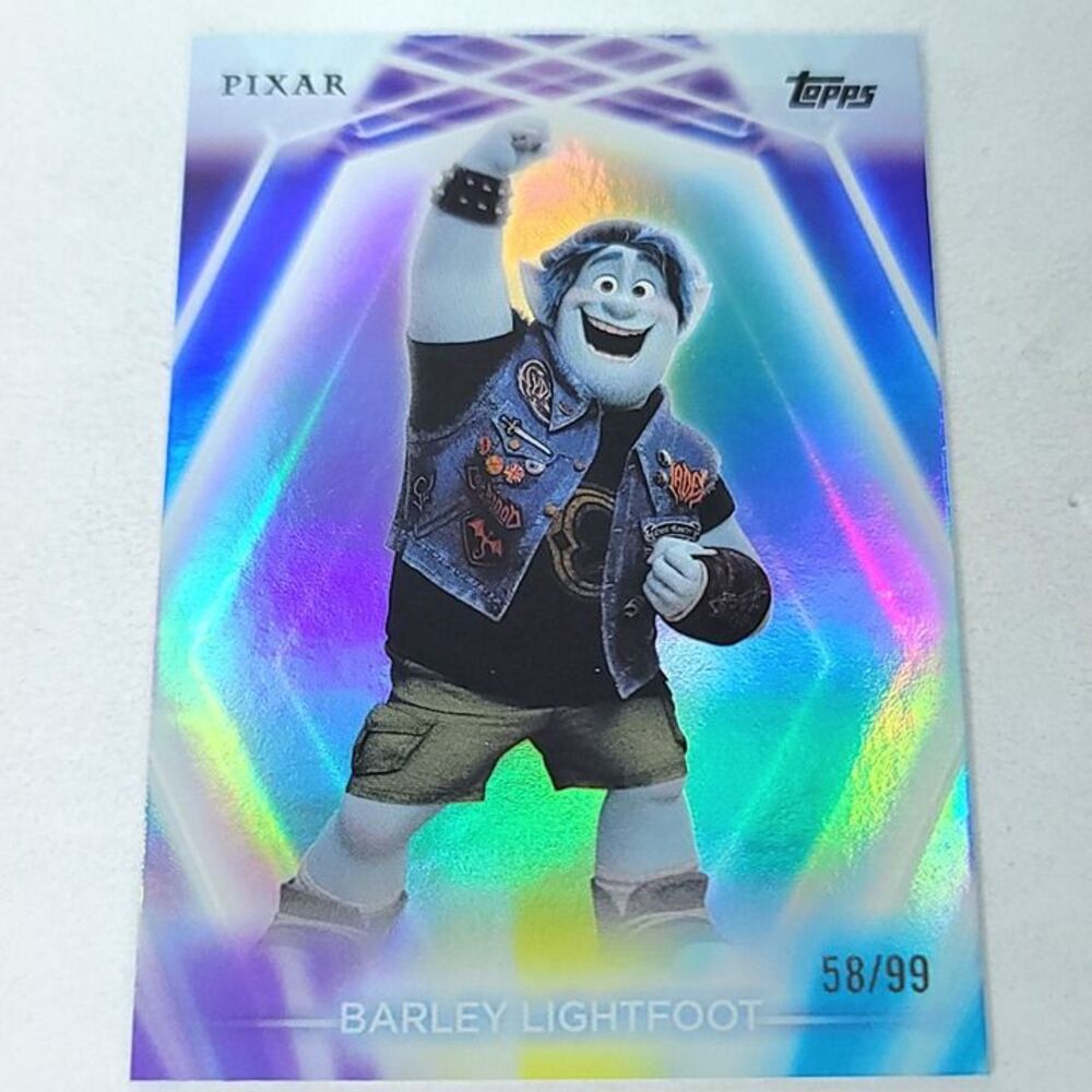 Barley Lightfoot Topps 2026 Disney Neon Holo Parallel Refractor Limited 58/99